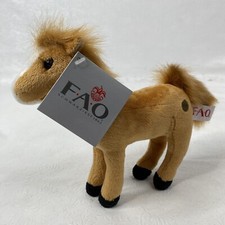 FAO Schwarz Plush Brown Horse Pony 7" Geoffrey Toys R Us 2011 NEW Stocking Gift
