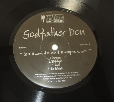 GODFATHER DON - DIABOLIQUE (INSTRUMENTALS) 1998 US Vinyl ( 2xLP