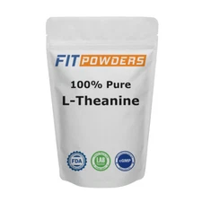 FitPowders L-Theanine Powder 3rd Party Tested: Non-GMO with Scoop (Variations)