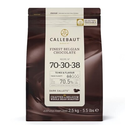 Callebaut 70% Finest Belgian Dark Chocolate Callets 5.5 lbs   Free Delivery