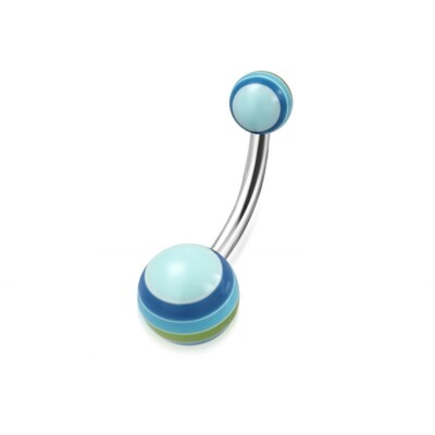 Edelstahl Piercing Bauchnabel Barbell G-1.6mm Banane Acryl belly y-inb909
