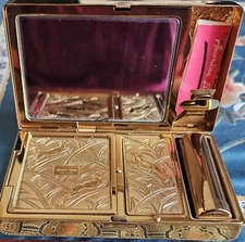 Vintage Art Deco American Beauty Carryall/Compact By Elgin American