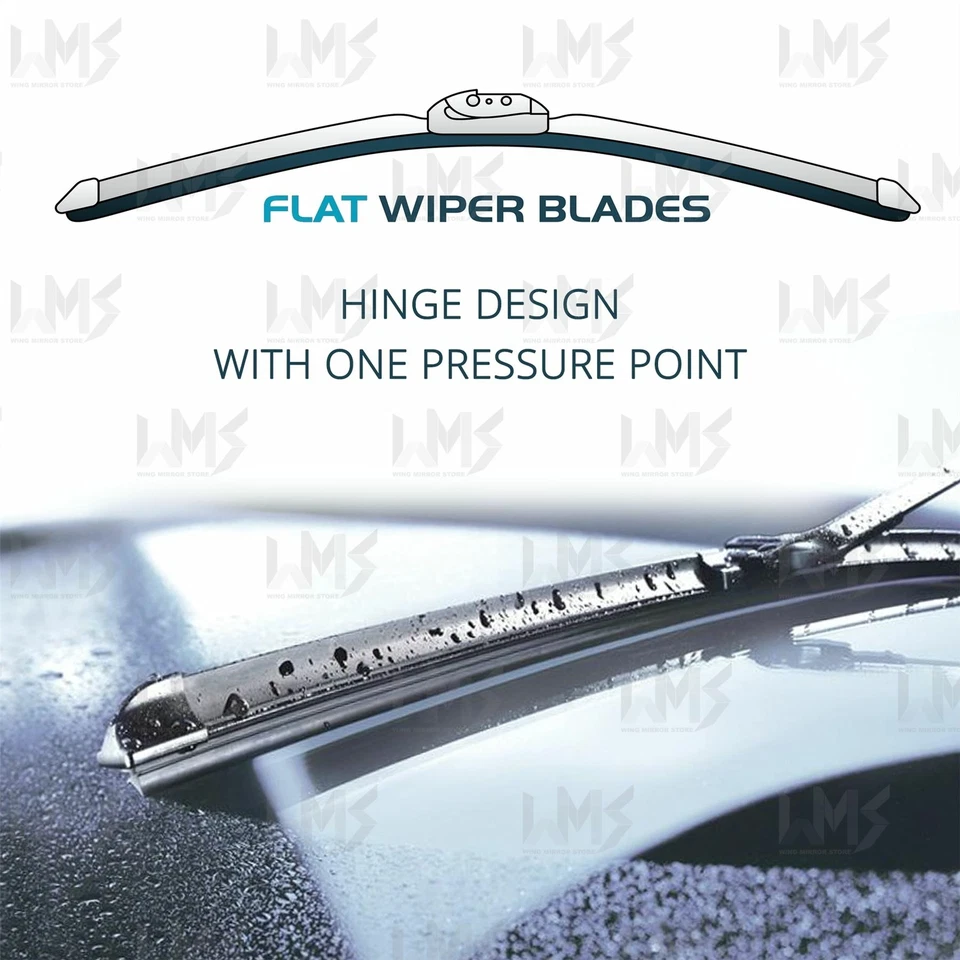 For Ford Transit Connect 2002-13 Front Windscreen 22" 20" Flat Aero Wiper Blades - Image 2 of 4