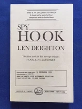 SPY HOOK - UNCORRECTED PROOF FIRST AMERICAN EDITION BY LEN DEIGHTON