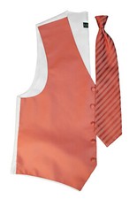Men's Coral Pink Ralph Lauren Tuxedo Vest  Tie Wedding Prom Groom Cruise M