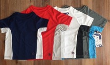 NWT Boys Side Panel Rash Guard 2T, 3T, 4T, 5T - White, Blue, Grey, Red - UPF 50