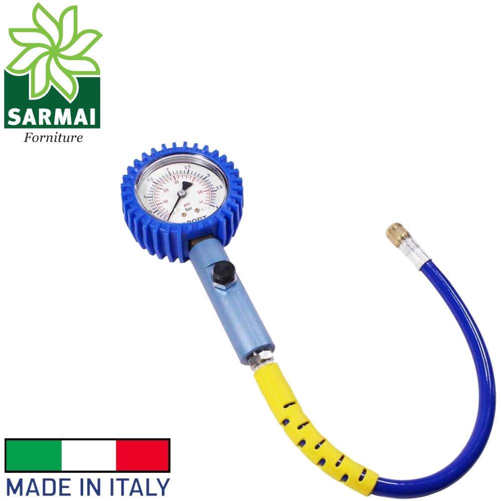 Pistola prova pressione sport professionale extra preciso 0-4bar manometro Ø80mm