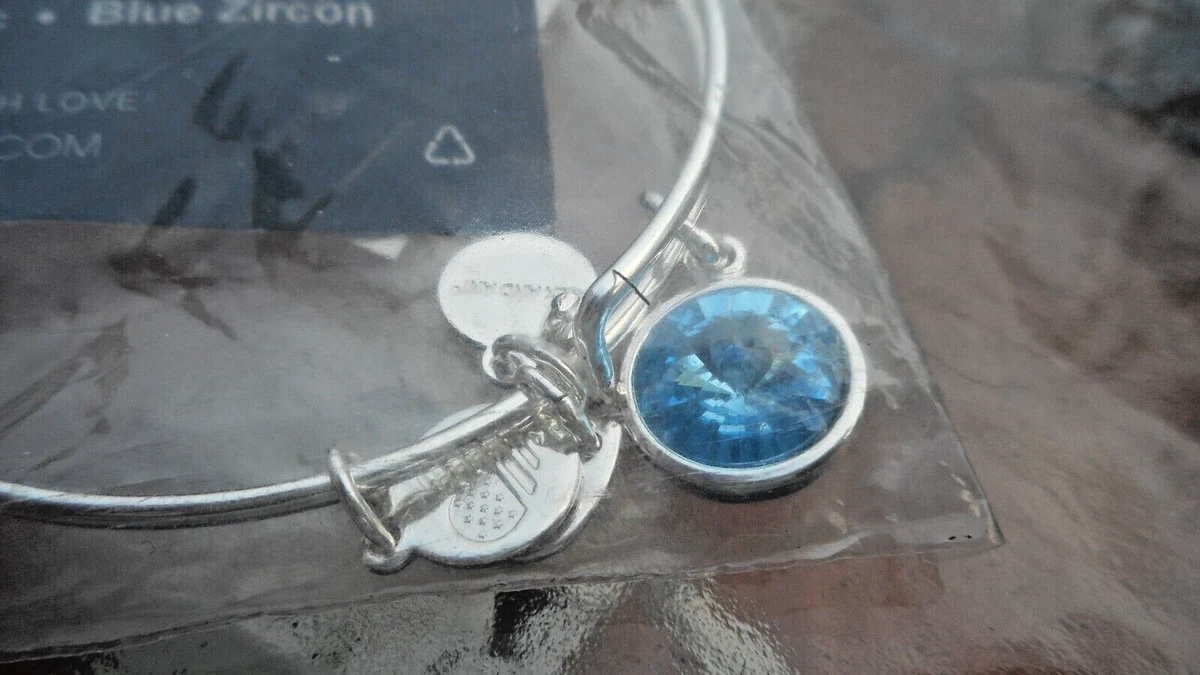 Alex And Ani March Birthstone Aquamarine Crystal Shiny Silver