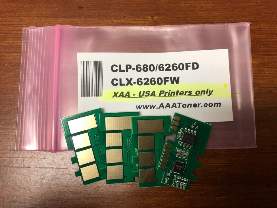 (150g/120g) Recarga de tóner para Samsung CLP-680, CLX-6260FR, CLX-6260FW + 4 chips Foto 4 de 4