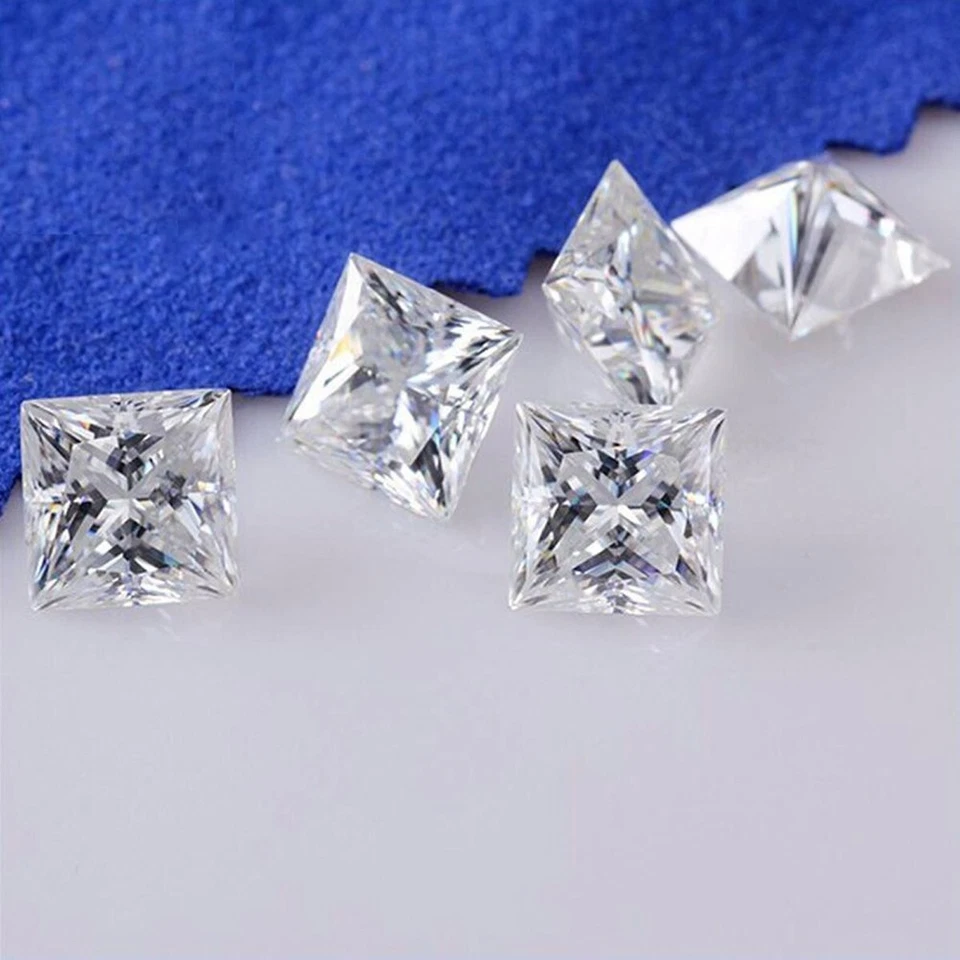 Princess cut lab Grown First Grade  Diamond 6 mm D - F Certified Loose CVD - Image 4 of 4