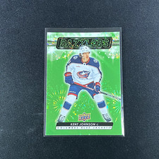 Kent Johnson #DZ-102 Dazzlers Green 2023-24 Upper Deck Extended Series Hockey