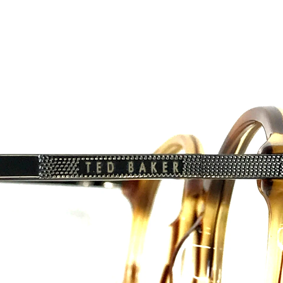 Monturas de gafas Ted Baker TMS094 HRN marrón cuerno gris borde completo redondo 51-20-140 Foto 4 de 4