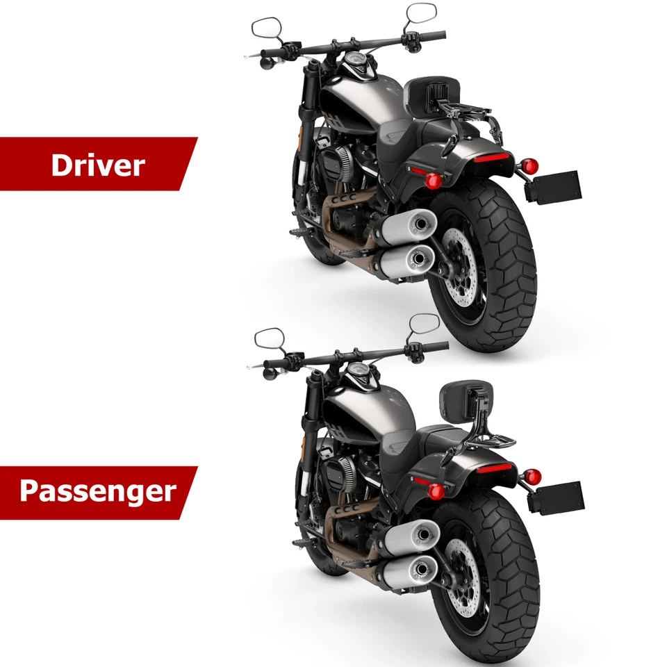 Respaldo multiusos para conductor de pasajero para Harley-Davidson Fat Bob 2018-2025 Foto 3 de 4