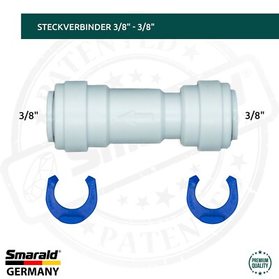 Steckverbinder 3/8'' x 3/8'' Quick&Easy mit Rückschlagventil Umkehrosmose Filter  