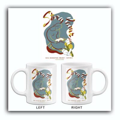 Story Hour - Reading Book - 1936 - WPA Mug | eBay