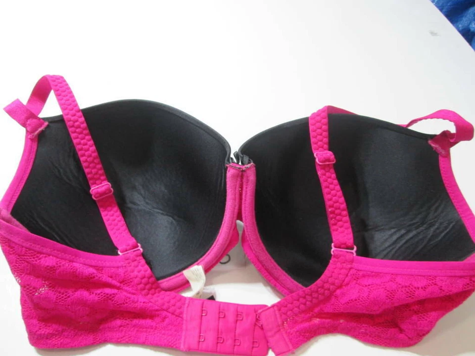 Sujetador Passionata Talla 36DDD Negro/Rosa Forrado con Aros Correas Ajustables Encaje Foto 2 de 4