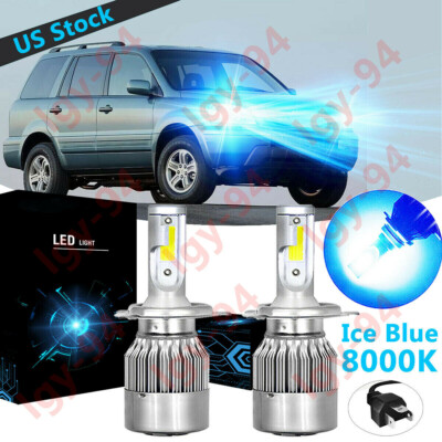 Ice Blue H4 9003 HB2 LED Headlight Bulb Hi/Low Beam C6 For HONDA Pilot 2003-2005