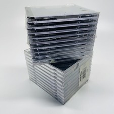 20 Standard 10.4 mm Jewel Case Single CD DVD Disc Storage Assembled Black Tray