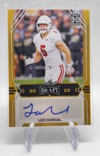 2022 Leaf Draft Leo Chenal Gold XRC Rookie Auto RC #BA-LC1  Chiefs