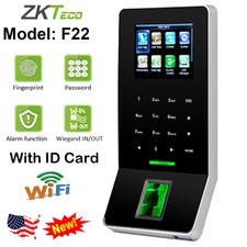 ZKTeco F22 WIFI TCP/IP ID Card Fingerprint Time Clock Attendance Access Control