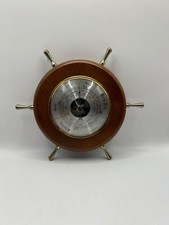 Vintage Aneroid Ship's Wheel Barometer By H.Samuel **Ready To Hang**