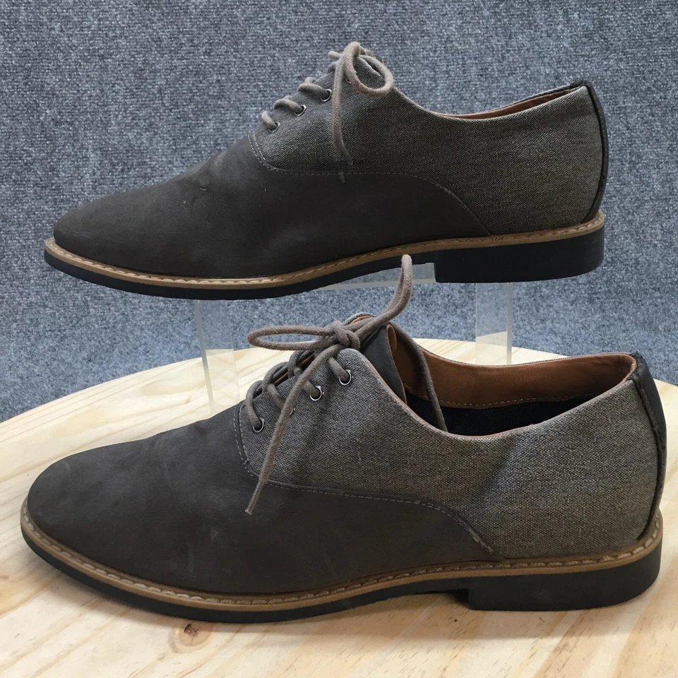 Zapatos Aldo Para Hombres 13 Vestido Con Cordones Oxford Gris Cuero Parte Superior Baja Informal Cómodos Foto 2 de 4