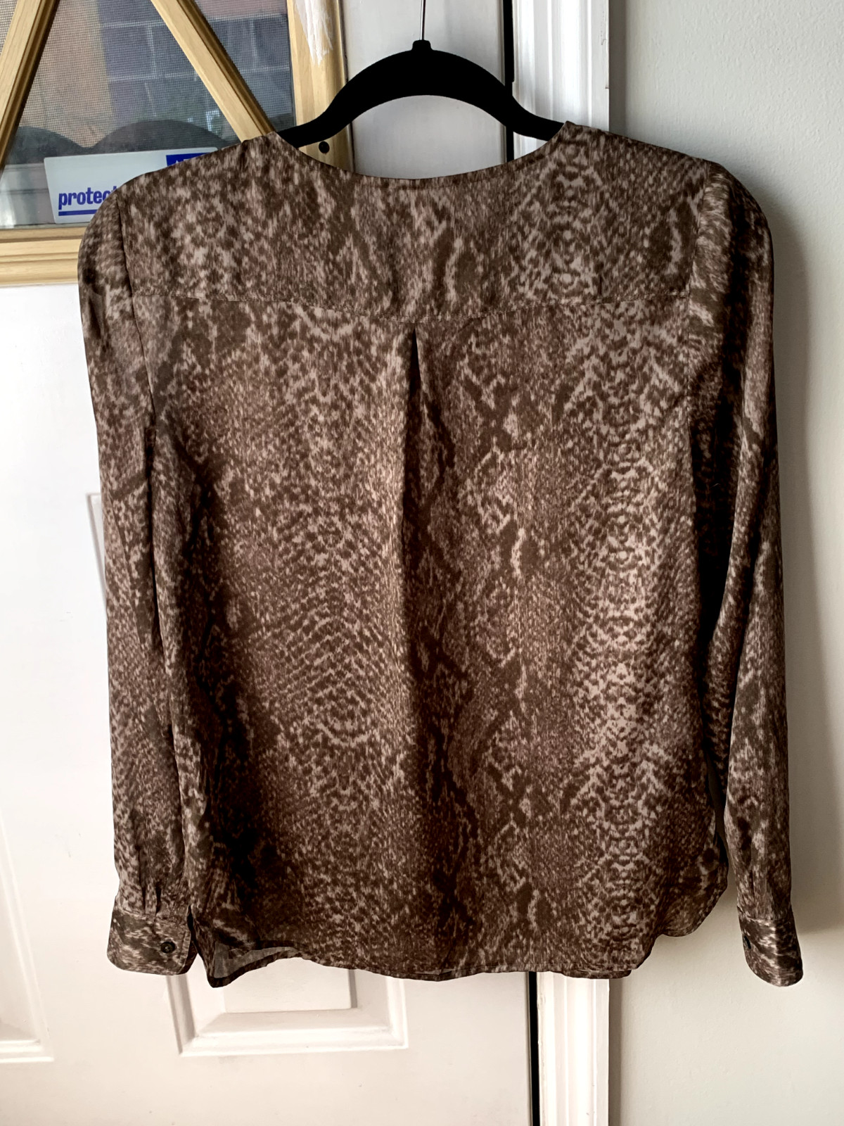 Ann Taylor LOFT Womens Small Python Print Button … - image 4