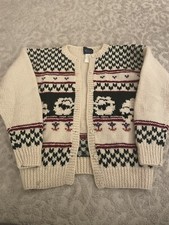 Vintage Woolrich Grazing Sheep Cardigan Sweater Women  s Size Large