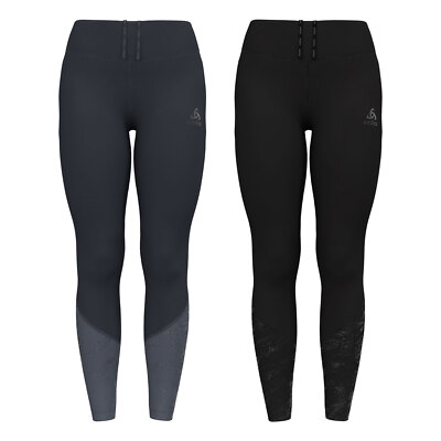 Odlo Damen Laufhose Funktionshose Leggings Tights Essential Print