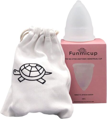 ☀️ 2X Funmicup No-stem Anatomic Menstrual Cup Period Cup Large - Picture 4 of 6