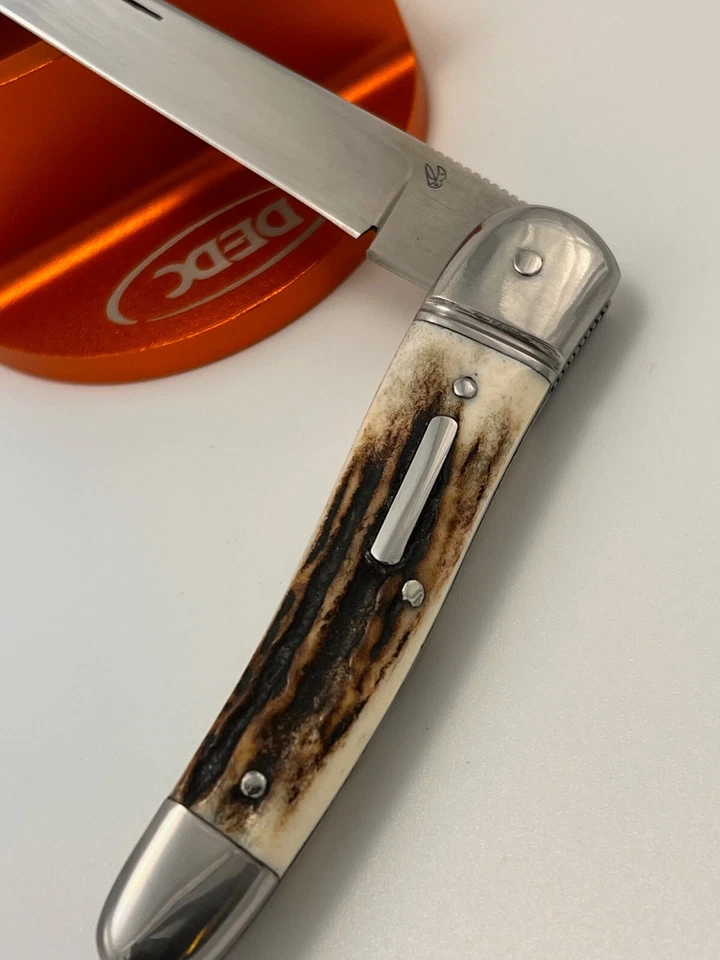 CUCHILLO PIE DE CORDERO SERPENTINO VINCENZO BALISTRERI PERSONALIZADO CIERVO RWL 34 TRABAJO EXQUISITO Foto 2 de 4