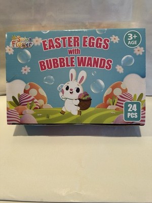 Easter Eggs With Bubble Wands. 24 Pack