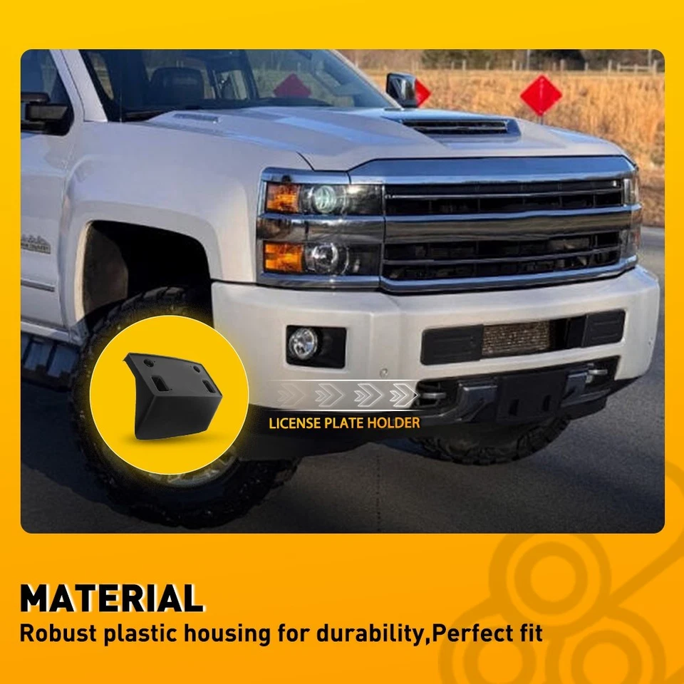 License Plate Bracket For Chevrolet Silverado 2500 HD 2015-2019 Front Mount - image 4 of 4