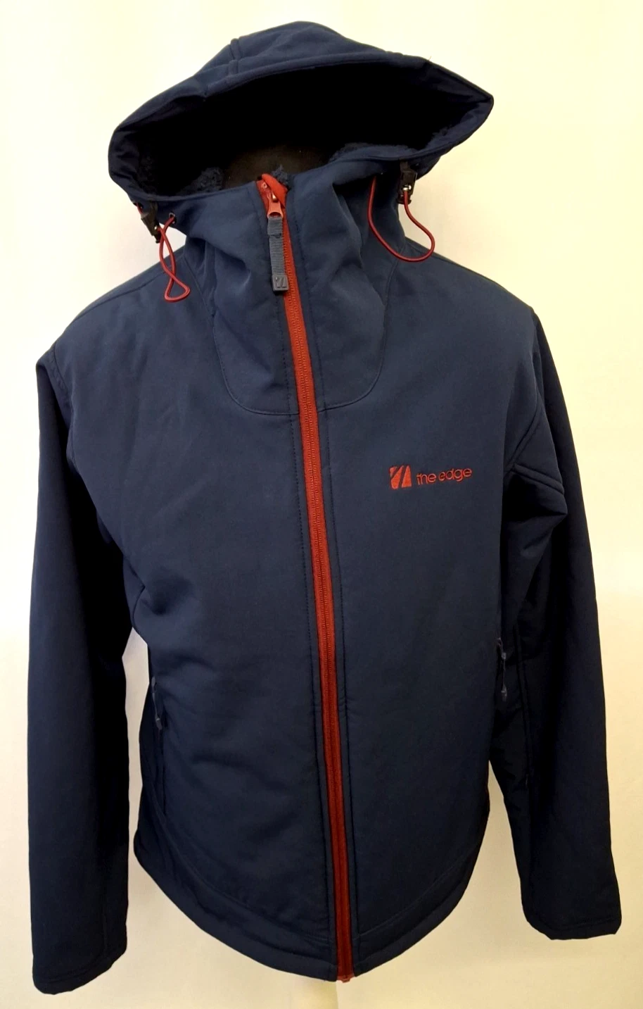 The Edge Hooded Softshell Fleece Lined Jacket Active Casual Blue Medium L3699
