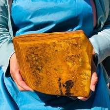 5.3LB Natural tiger's-eye rough raw stone rock specimrn Madagascar polish 1249