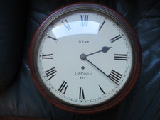 dent 10inch mahogany dial clock cast bezal convex glass 889 london working