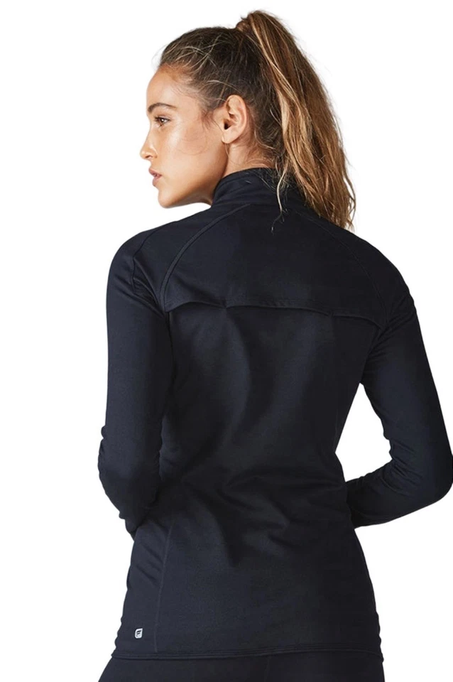 Fabletics Women’s Jojo Jacket Black Full Zip Pockets Vented Stretch Size L - Image 2 of 4