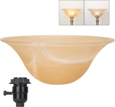 Glass Lamp Shade Replacement for Torchiere Floor Lamps，Lamp Shade for Floor Lamp