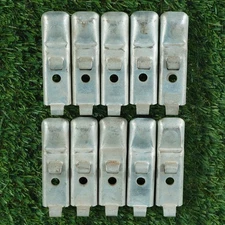 LOTS OF 10 REPUBLIC STEEL SHELF CLIPS INDUSTRIAL METAL HOOKS ~ QUICK SHIP!