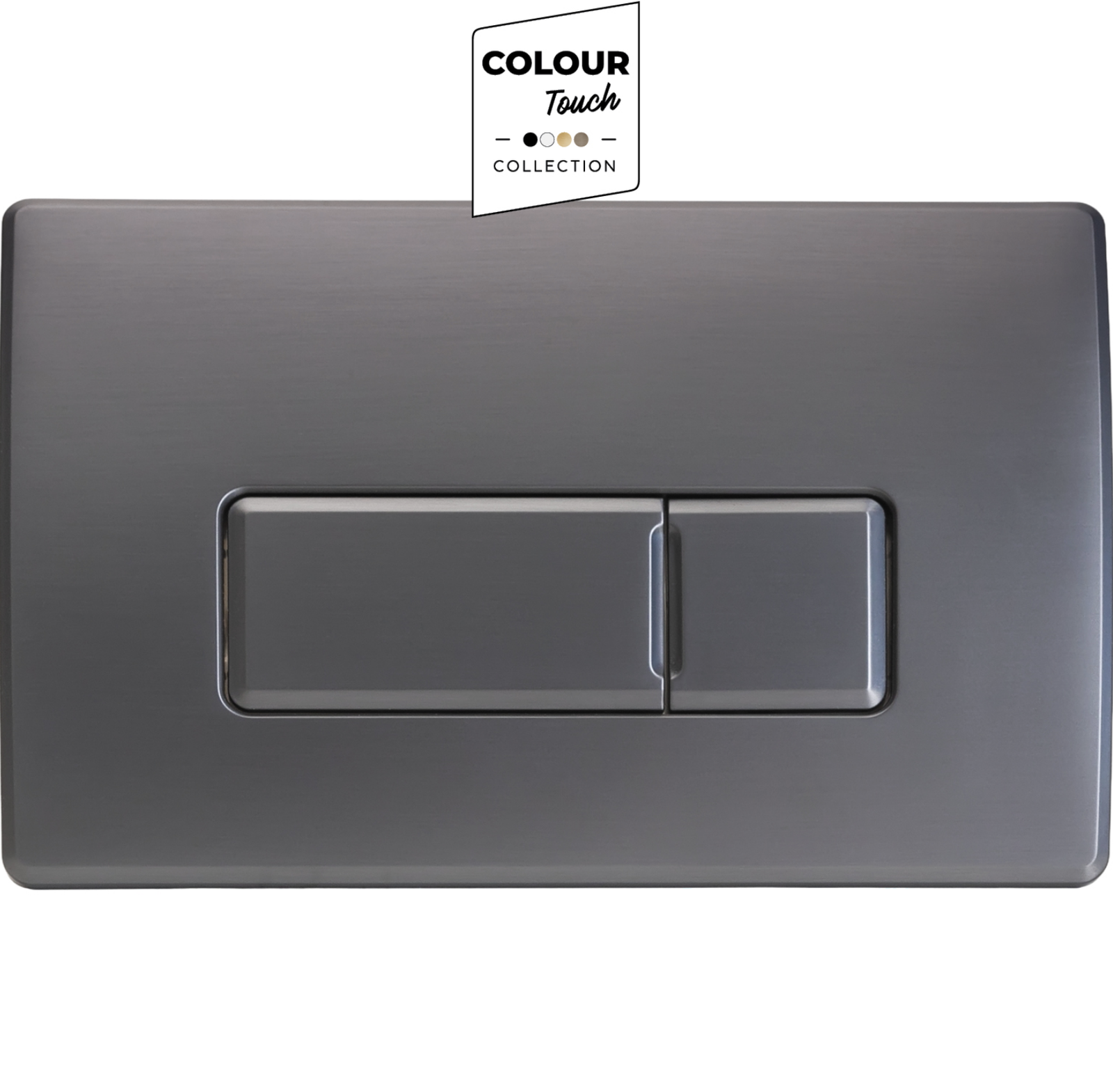 Wirquin Caspia Dual Flush Push Plate – Gun Metal (50120771) |Pneumatic
