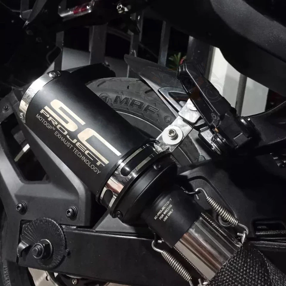 Универсальный глушитель для выхлопной системы мотоцикла супербайка SC Project 51 мм черный с глушителем - Изображение 2 из 4