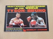 Mike Tyson Frank Bruno Heavyweight Championship Wembley Boxing Flyer 1985