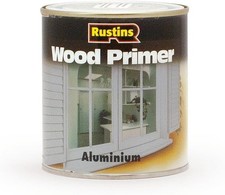 Rustins Aluminium Wood Primer Durable Undercoat Interior Exterior 250ml/500ml/1L