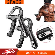 2 PCS Hand Grip Exerciser Strengthener with Adjustable Resistance 10-132 Lbs NEW