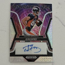 2025 Panini Prizm Black Ed McCaffrey Prizmatrix Signatures Mojo /25 #PS-EMY