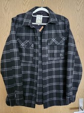 Chasin Flanellhemd Overhemd Hemdjacke Herren Gr.L Schawrz Karriert Top Zustand