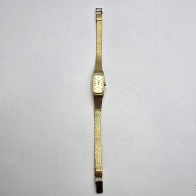 Pulsar Ladies Gold Tone Dress Watch Quartz Rectangular Dial V220-5230