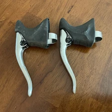 Vintage Dia-Compe Aero Brake Lever Set – Silver / Black – Drop Bar Road – Used