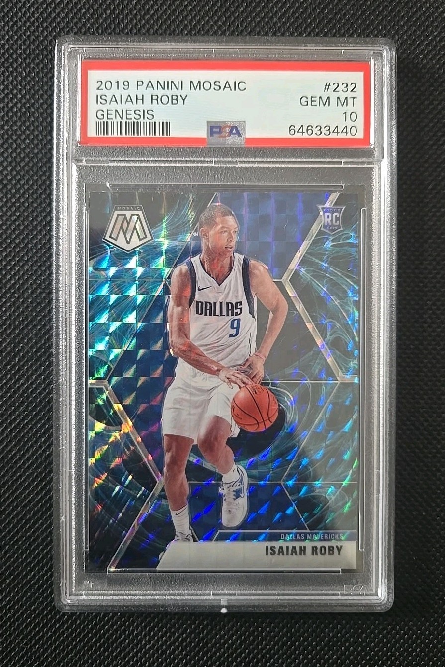 2019-20 Mosaic Genesis Prizm #232 Isaiah Roby RC Mavericks PSA 10 GEM MINT !