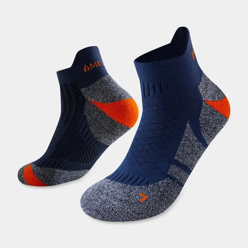 Men Running Socks Cushioned Thick Short Tube Low Cut Breathable Ankle Socks - Image 4 of 4